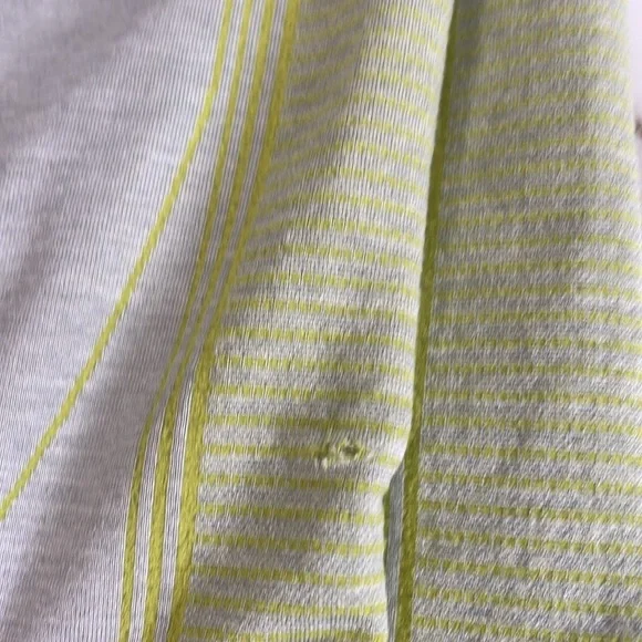 Gymshark womens crop leggings gray and lime green/yellow with contour stitching - Picture 9 of 9